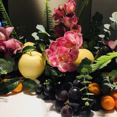 餐桌美學-花藝水果佈置